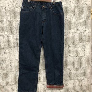 Carhartt Women's Relaxed Fit Straight Leg Flannel Lined Jean (Size 14) Work NWOT